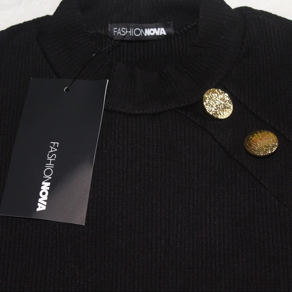 {NWT} FASHION NOVA Button Pusher Ribbed Set - Picture 3 of 4